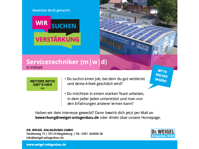 Stellenangebot Servicetechniker (m|w|d) in Vollzeit